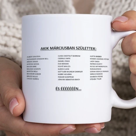 Fehér bögre - MÁRCIUS