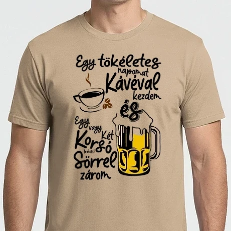 Férfi Imperial póló - Kávé és Sör