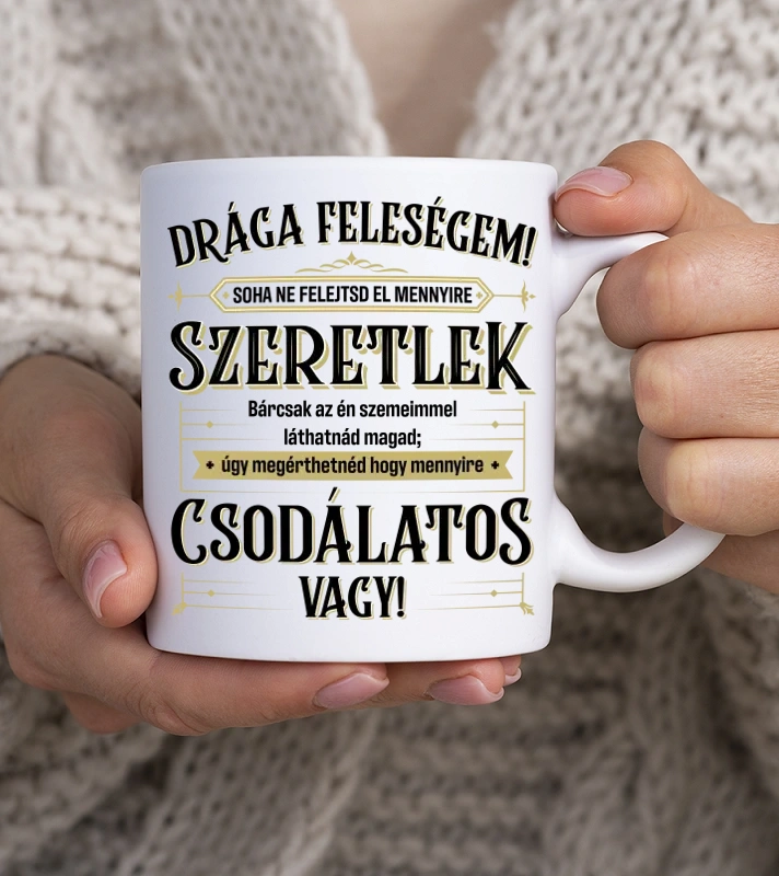 Drága csodálatos 2022 feleségem – Fehér bögre