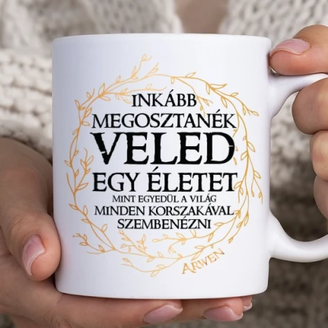 Fehér bögre - Lord of the rings Valentin