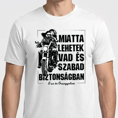 Férfi Imperial póló - Motoros Miatta lehetek vad és szabad férfinak ldrk