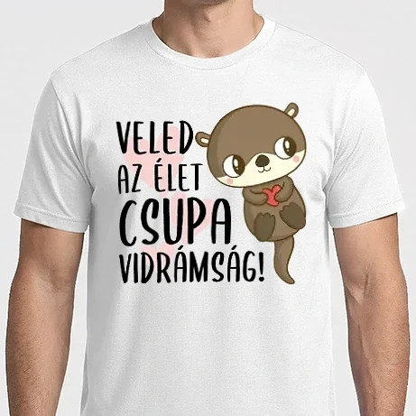 Férfi Imperial póló - Vidrák fiú vidra fekete szöveg