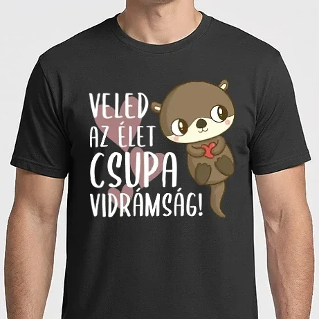 Férfi Imperial póló - Vidrák_fiú vidra fehér szöveg