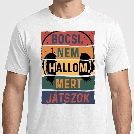 Férfi Imperial póló - Bocsi, nem hallom, mert játszok