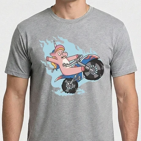 Férfi Imperial póló - Unikornis motoron