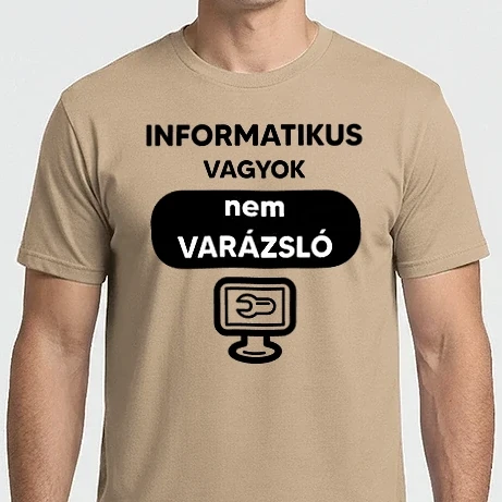 Férfi Imperial póló - INFORMATIKUS VAGYOK NEM VARÁZSLÓ