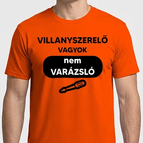Férfi Imperial póló - VILLANYSZERELŐ VAGYOK NEM VARÁZSLÓ