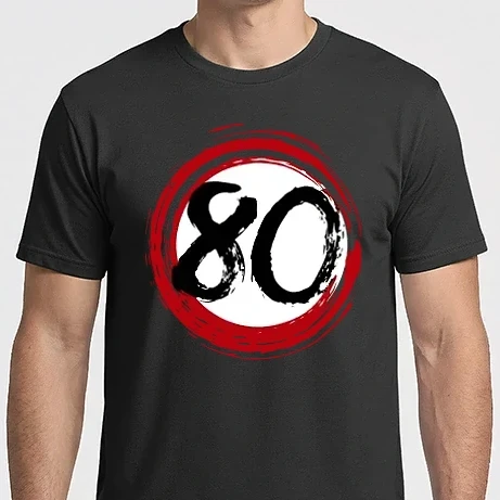 Férfi Imperial póló - Szülinapi 80-as tábla