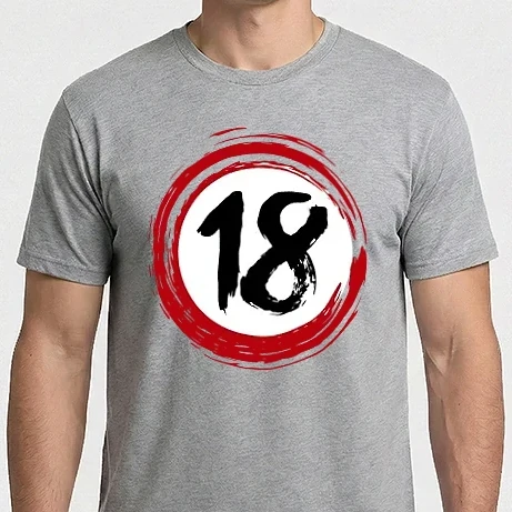 Férfi Imperial póló - Szülinapi 18-as tábla
