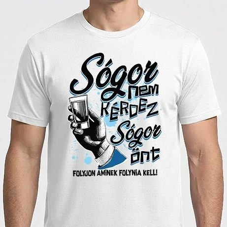 Férfi Imperial póló - Sógor nem kérdez, sógor önt splashed_drk