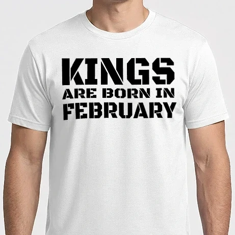 Férfi Imperial póló - Kings Are Born In February