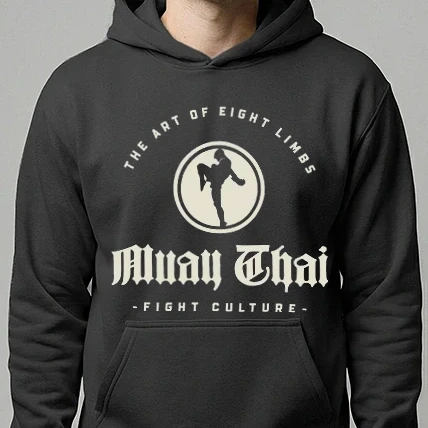 Férfi kapucnis pulóver - Muay Thai the art of eight limbs
