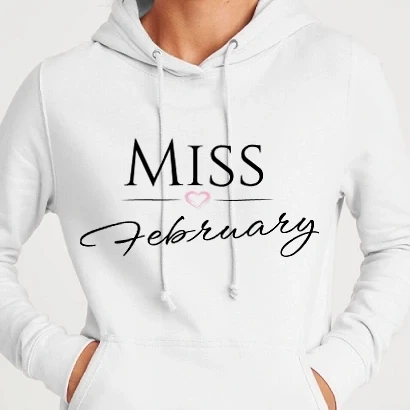 Női kapucnis pulcsi - Miss February