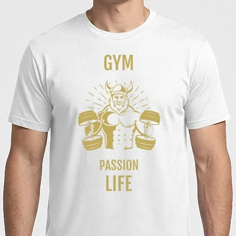 Férfi Imperial póló - Gym passion life- kigyúrt viking