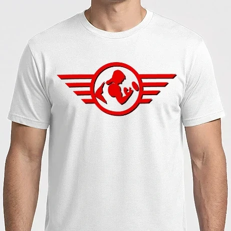 Férfi Imperial póló - Flying Body (red 3D)