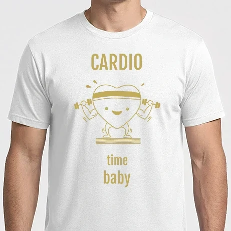 Férfi Imperial póló - CARDIO TIME BABY- Kardió idő bébi