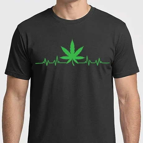 Férfi Imperial póló - Marijuana Ekg