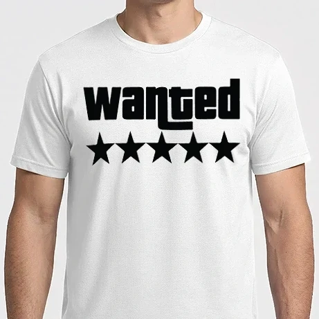 Férfi Imperial póló - WANTED ★★★★★ (GTA)