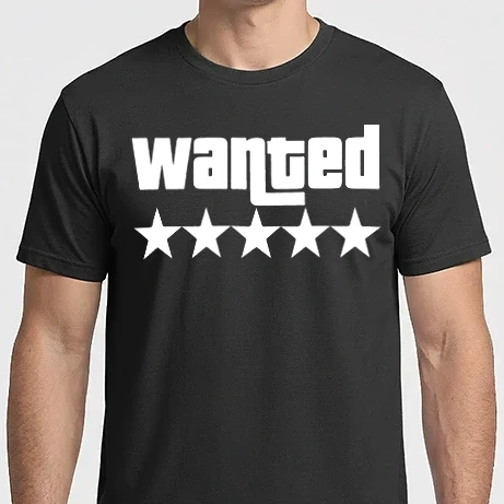 Férfi Imperial póló - WANTED ★★★★★ (GTA)