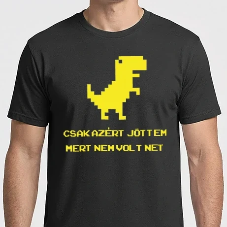 Férfi Imperial póló - Csak azért jöttem mert nem volt net