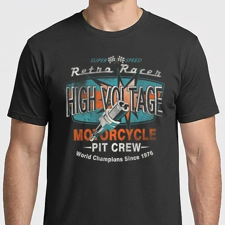 Férfi Imperial póló - Retro racer- angol motoros minta