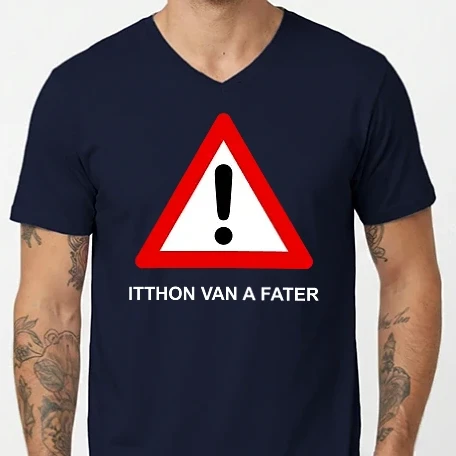 Férfi V-nyakú póló - ITTHON FATER