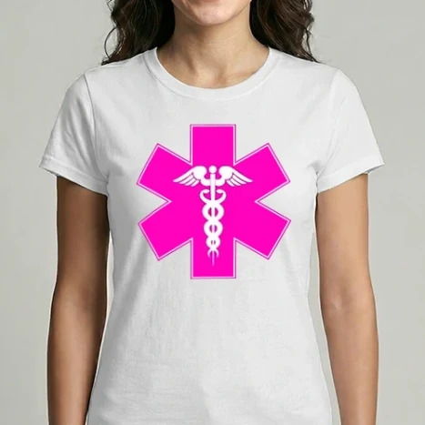 Női Imperial póló - Ambulance (pink)