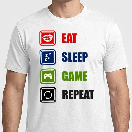 Férfi Imperial póló - Eat Sleep Game Repeat