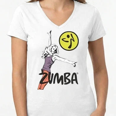 Női V-nyakú póló - Zumba