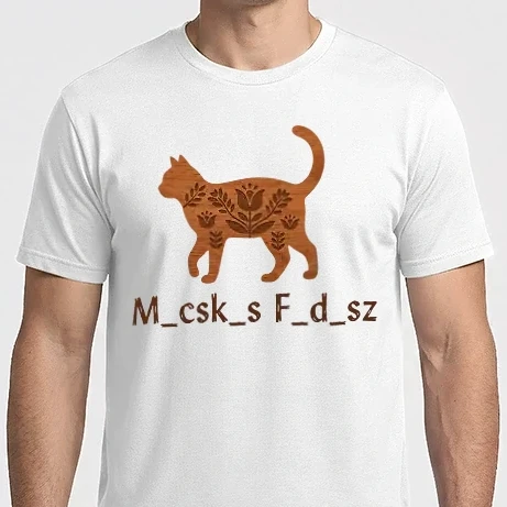 Férfi Imperial póló - Macskás fadísz