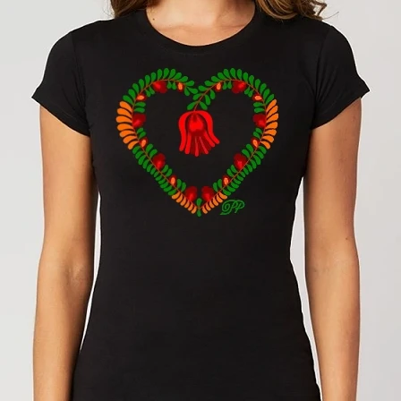 Női Alap póló - Hortobágyi Motívumos Szív