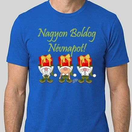 Férfi Alap póló - Manó Csomagok Névnapi