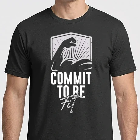 Férfi Imperial póló - Kötelezd el magad a fittség mellett - Commit To Be Fit