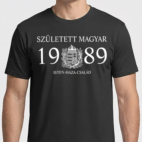 Férfi Imperial póló - SZÜLETETT MAGYAR, ISTEN HAZA CSALÁD, SZÜLETETT 1989-BEN, MAGYAR CÍMER