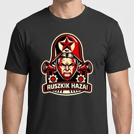 Férfi Imperial póló - [Nagy elöl] RUSZKIK HAZA! – Matrjoska Propaganda
