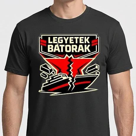 Férfi Imperial póló - [Nagy elöl] Legyetek bátorak! – Süllyedő NER-jacht