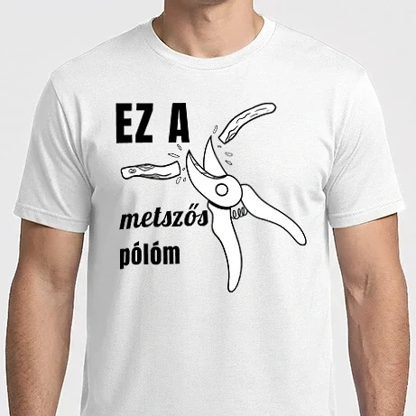 Férfi Imperial póló - Metszős póló fehér alapra