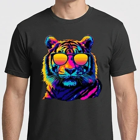 Férfi Imperial póló - Retro Tigris Napszemüvegben