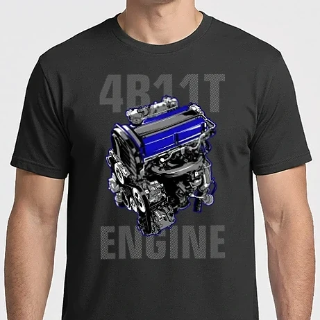 Férfi Imperial póló - Mitsubishi 4B11T Engine (motor) 