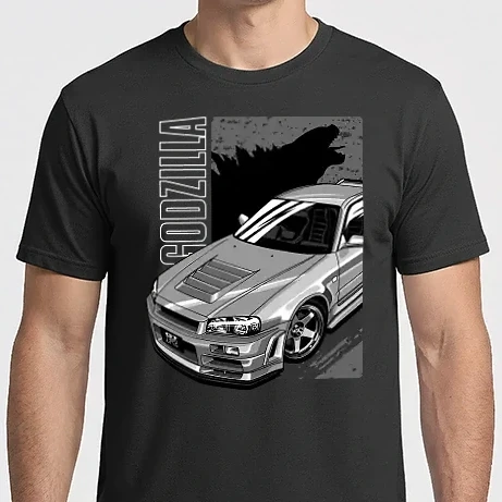 Férfi Imperial póló - Nissan Skyline GT-R R34 - Godzilla