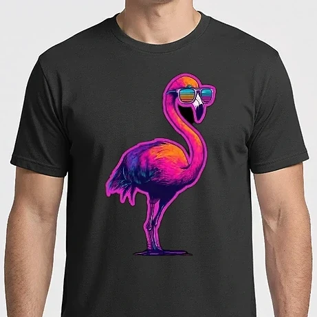 Férfi Imperial póló - Retro Flamingó Napszemüvegben