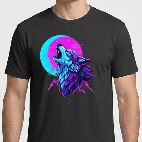 Férfi Imperial póló - Cybernetic Wolf