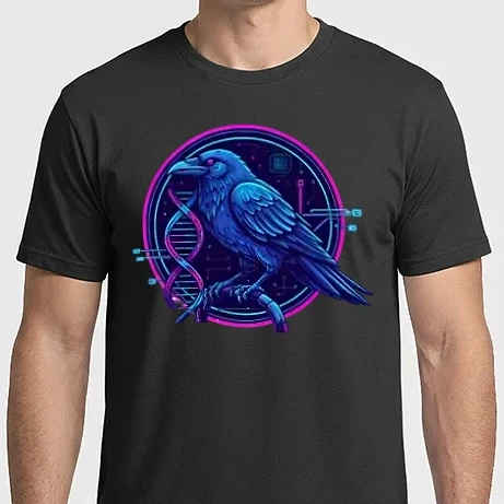 Férfi Imperial póló - Cyber Raven – Prémium Ajándéktárgy Grafika