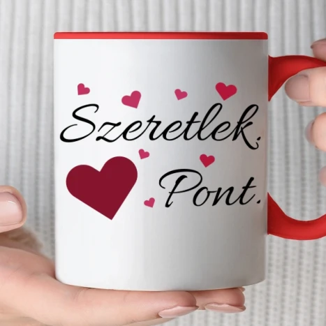 Színes bögre - szeretlek.pont.