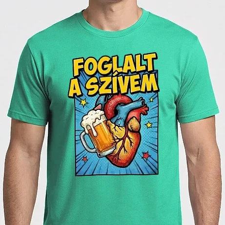 Férfi Imperial póló - Foglalt a szívem (sör)