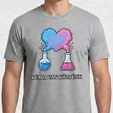 Férfi Imperial póló - Szerelmes kémia - ˝Kémia van köztünk˝ felirattal
