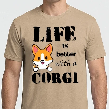 Férfi Imperial póló - Life is better with corgi