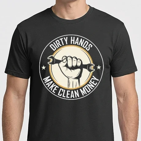 Férfi Imperial póló - Dirty hands make clean money - A piszkos kezek tiszta pénzt keresnek