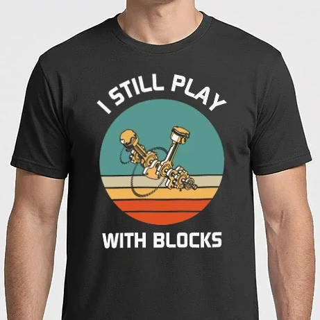 Férfi Imperial póló - I still play with blocks - Még mindig a blokkokkal játszom