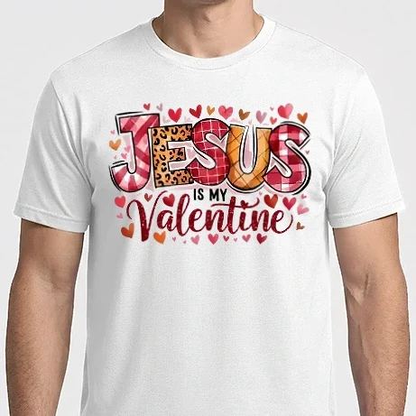 Férfi Imperial póló - Jesus is my Valentine